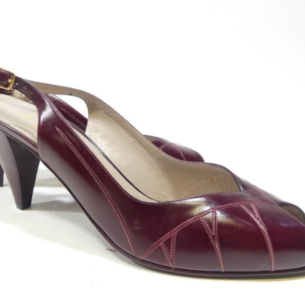 Bruno Magli Vintage peep toe slingback pump 9AA